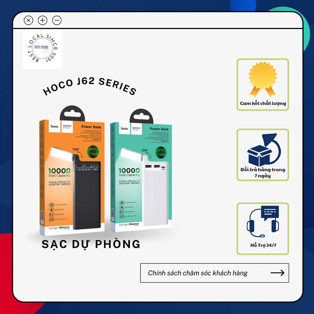 Pin sạc dự phòng Hoco J62 Series 30.000mAh