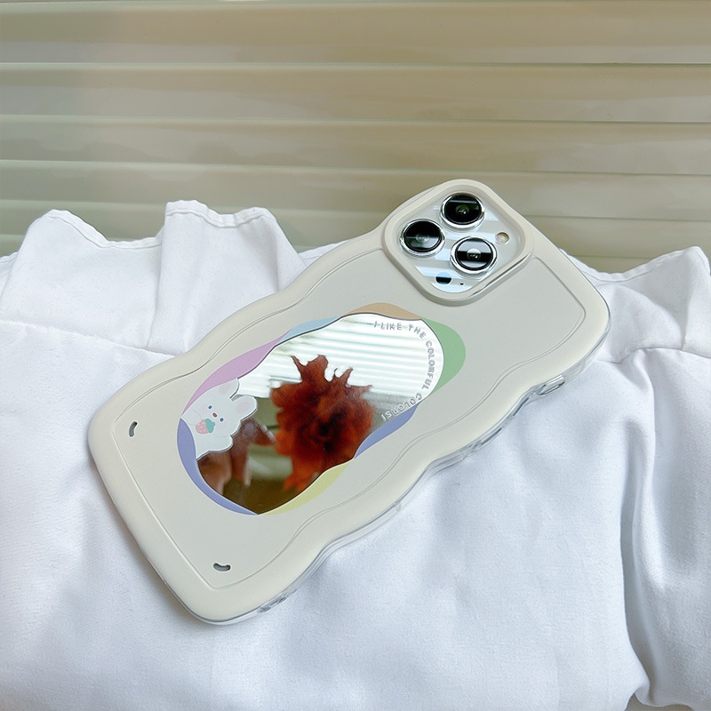 Ốp lưng iphone ốp Điện Thoạii silicone Mặt Gương Họa Tiết Hoạt Hình Cho iPhone 14 13 12 11 promax XS XR xsmax se2020 6 7 8plus