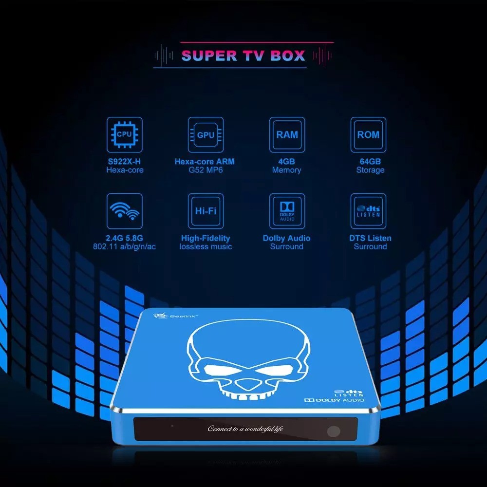 Android TV Box Beelink GT King Pro Wifi 6 Ram 4GB, Rom 64GB, điều khiển giọng nói và cử chỉ cài sẵn các ứng dụng giải tr