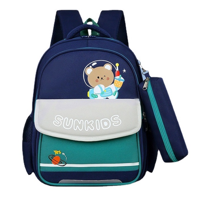 Balo nữ đi học SUNKIDS chống gù chống nước cho bé cấp 1 cấp 2 tiểu học tặng kèm hộp bút