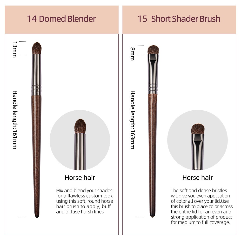 Bộ 6 cọ trang điểm OVW XQ141516182325 đa năng tiện dụng cho mắt/ lông mày