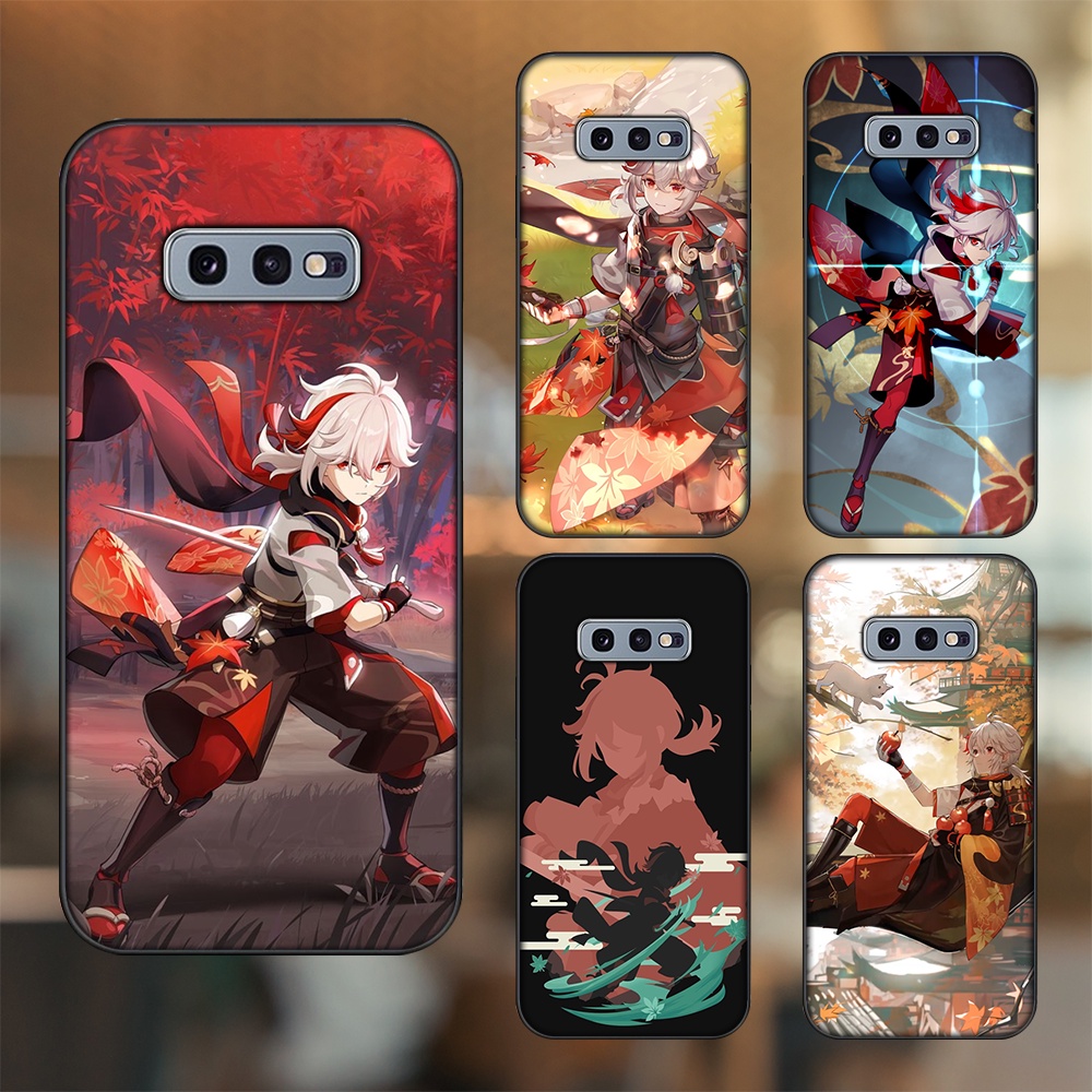 Ốp lưng Samsung S10e viền đen in hình Kazuha Genshin Impact