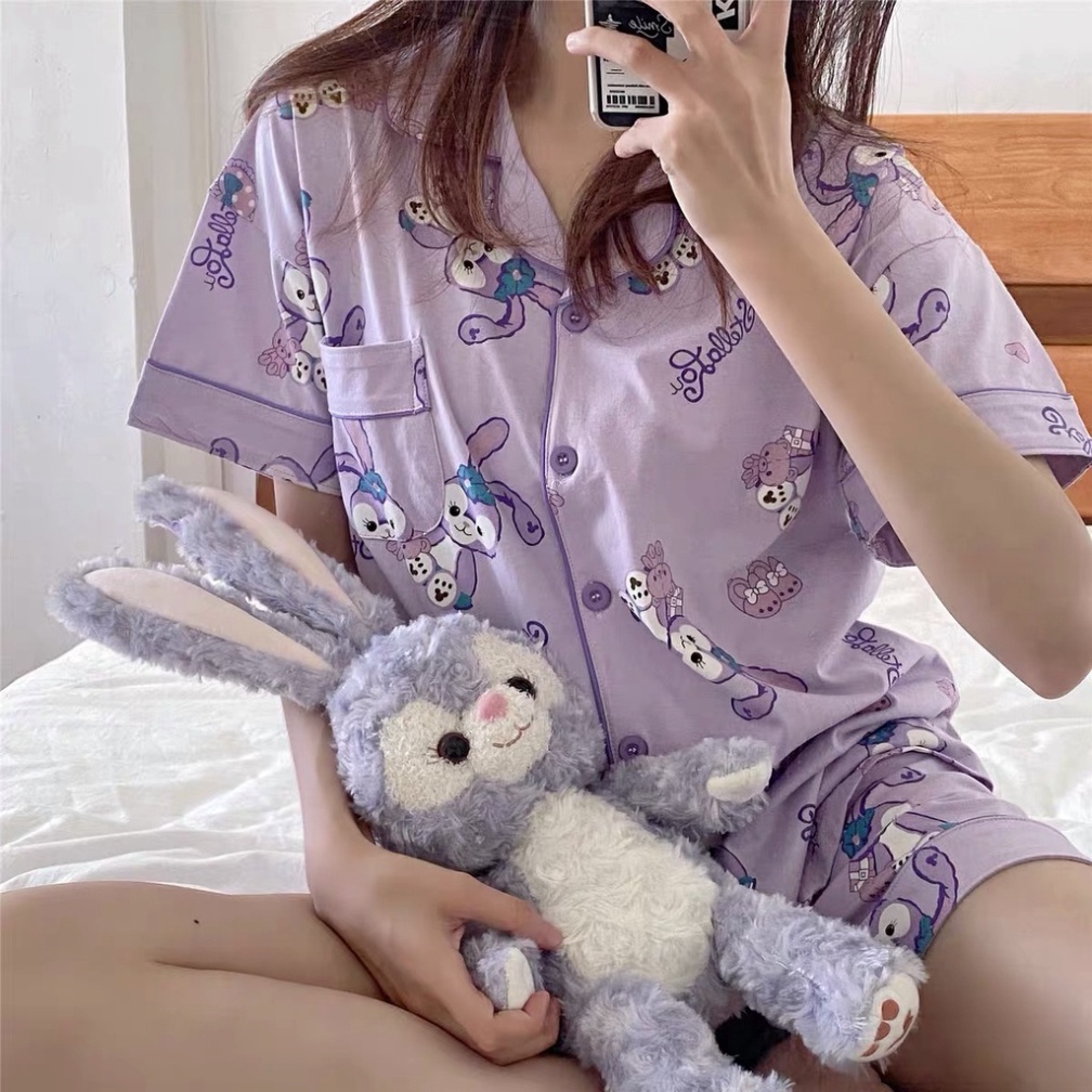 Bộ ngủ nữ pijama dễ thương cộc tay, đồ ngủ mùa hè chất mát JAN House Cao cấp