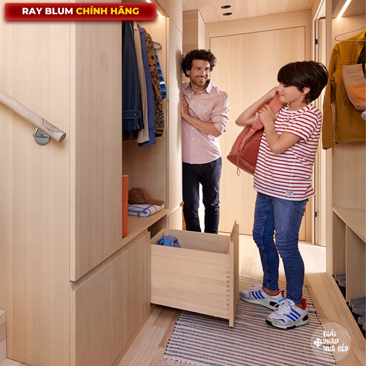 Ray trượt Blum chính hãng, ray trượt TANDEM 560F5000B giảm chấn, mở toàn phần, tải trọng 30kg