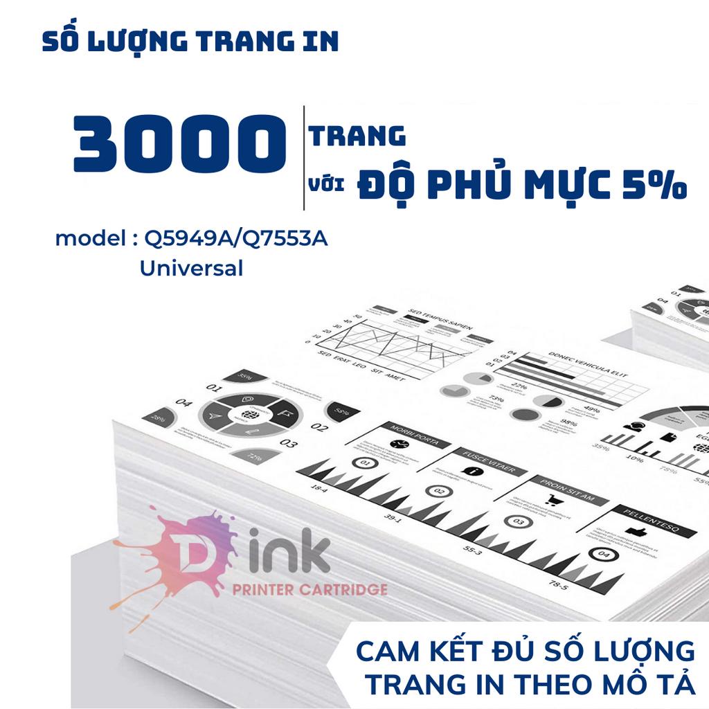 Combo 2 Hộp Mực in siêu đậm nét TDink 49A  - Dùng cho máy in laser CANON 3300 ...