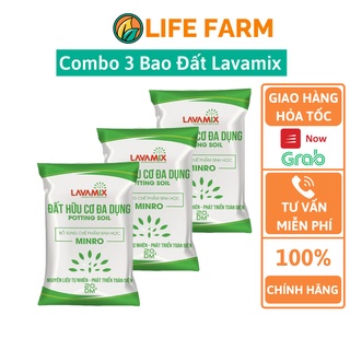 Combo 3 Bao Đất Sạch Hữu Cơ LAVAMIX - Bao 20dm3 ~ 10kg (CDL-003-3DLV)