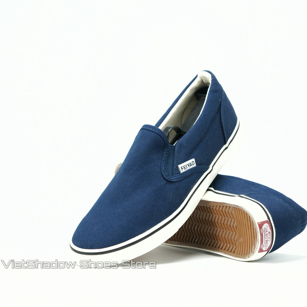 Slip on | Giày lười vải nam dáng classic - Mã SP 177-xanh | BigBuy360 - bigbuy360.vn