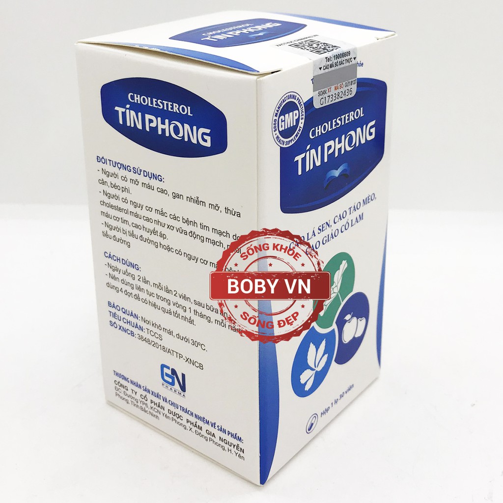 Cholesterol Tín Phong giảm nguy cơ mỡ máu cao (Hộp 1 lọ 30 viên)