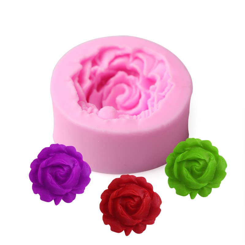 Khuôn silicone tạo hình hoa hồng 3d trang trí bánh