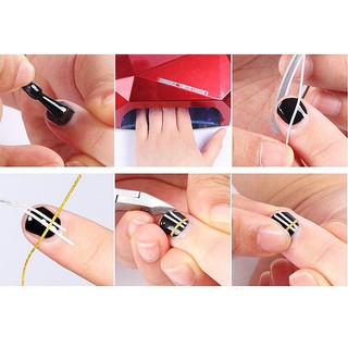 Cuộn băng dính 3D 6 màu dùng để làm nail