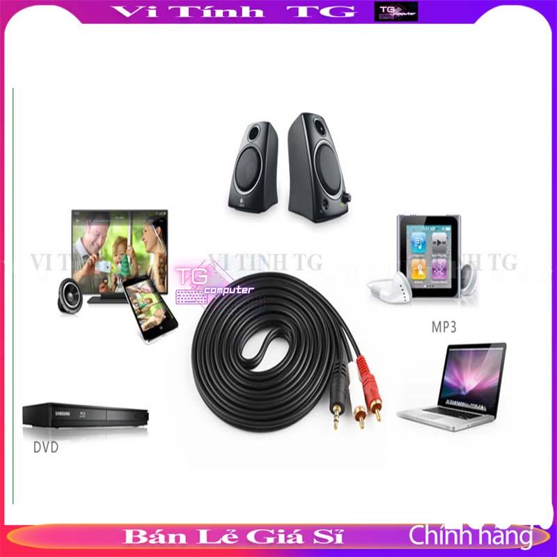 Dây cáp loa 3.5mm to AV 2 RCA Audio - Dây cáp âm thanh 3.5 ra hoa sen 1.5m 3m 5m