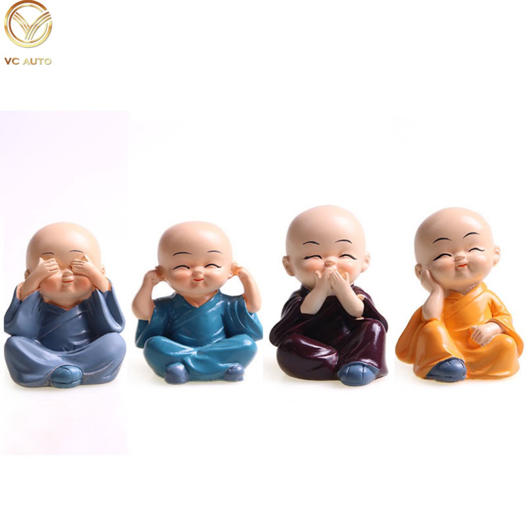 Bộ tượng 4 chú tiểu trang trí ô tô, xe hơi