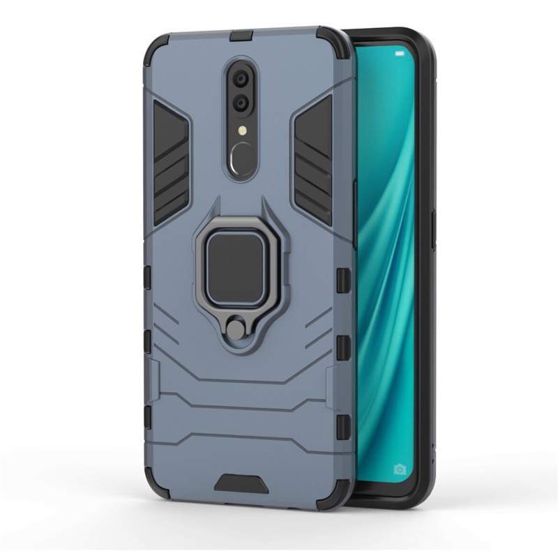Ốp điện thoại silicon Tpu Pc kiểu giáp cứng có giá đỡ cho OPPO F11 F11 Pro
