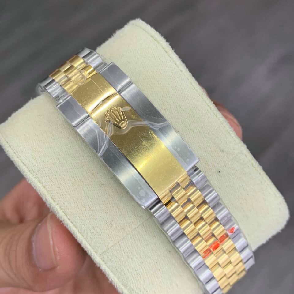 Đồng hồ Nam Rolex máy nhật mặt vàng số đá dòng cơ Automatic size 38mm