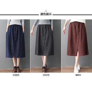 Chân váy basic vải cotton& linen