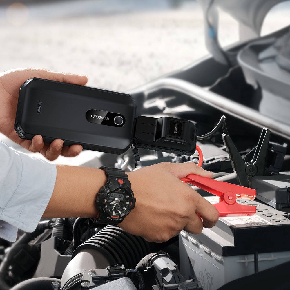 Bộ Kích Nổ Ô Tô Đa Năng Khẩn Cấp, Pin Dự Phòng Baseus Super Energy Max Car Jump Starter 10000mAh - xe máy, điện thoại