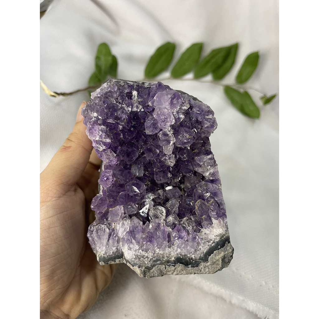 HỐC THACH ANH TÍM NHỎ - AMETHYST GEODE - KT : 9 X 8 CM (TV46) |CADA DECOR