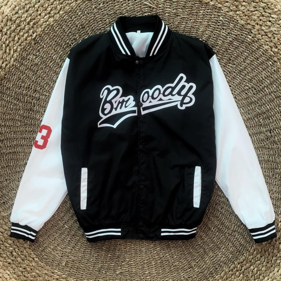 Áo Bomber Jacket/ Áo Khoác Dù 2 Lớp Style Bóng Chày in Bmoody Unisex Nam Nữ Couple Hot Trend !