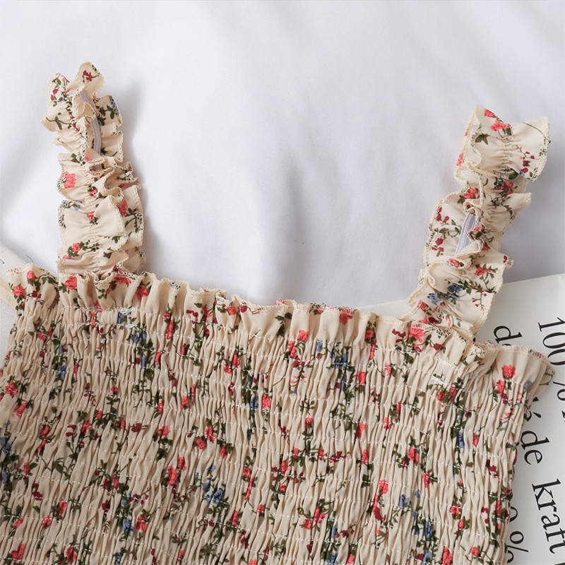 Áo 2 dây MaoMao dáng ôm body họa tiết hoa nhí trẻ trung, Áo hai dây bản to dáng croptop ulzzang Hàn Quốc - C29 | BigBuy360 - bigbuy360.vn