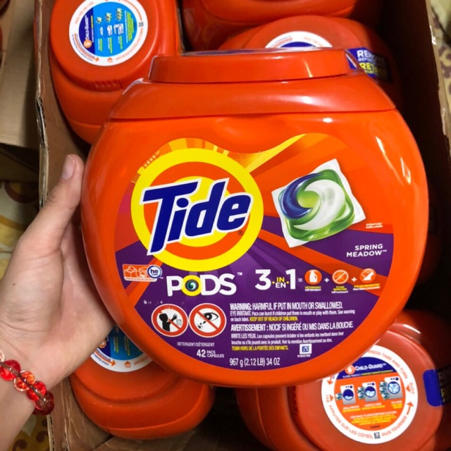 Bột giặt Tide Pods ( hộp 42 viên) Mỹ