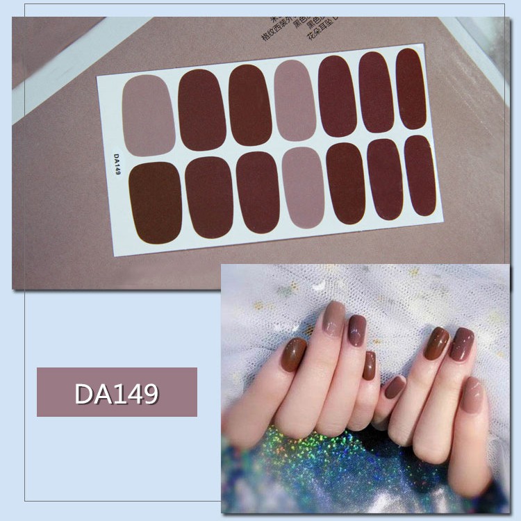 Bộ nail sticker 14 miếng dán móng tay trang trí 3D DA141-DA160 xinh xắn chống thấm nước