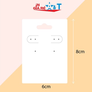 Combo 100 thẻ treo dây chuyền kết hợp treo khuyên tai size 6x8cm