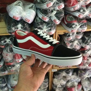 ( có video ) Giày thể thao old skool đen đỏ