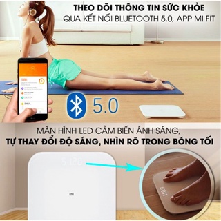 Cân điện tử sức khỏe xiaomi scale 2 kết nối điện thoại qua bluetooth , theo dõi cân nặng chuẩn xác 100% bảo hành 2