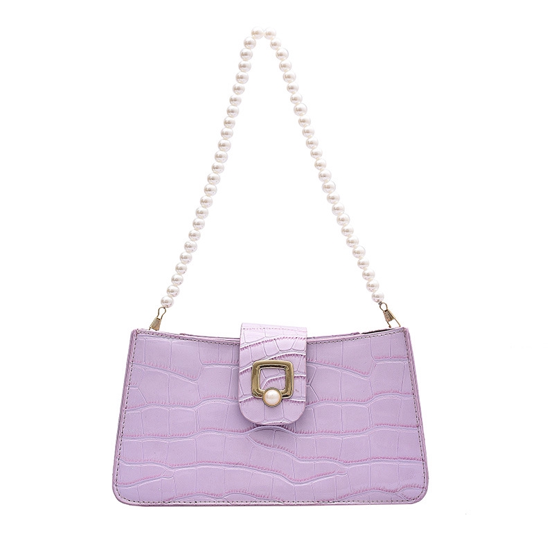 IELGY Túi đeo vai có đính ngọc trai phong cách retro cổ điển thời trang cho nữ