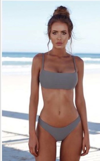 [BKN120] &lt;ÂU&gt; SET BIKINI BASIC TRẮNG