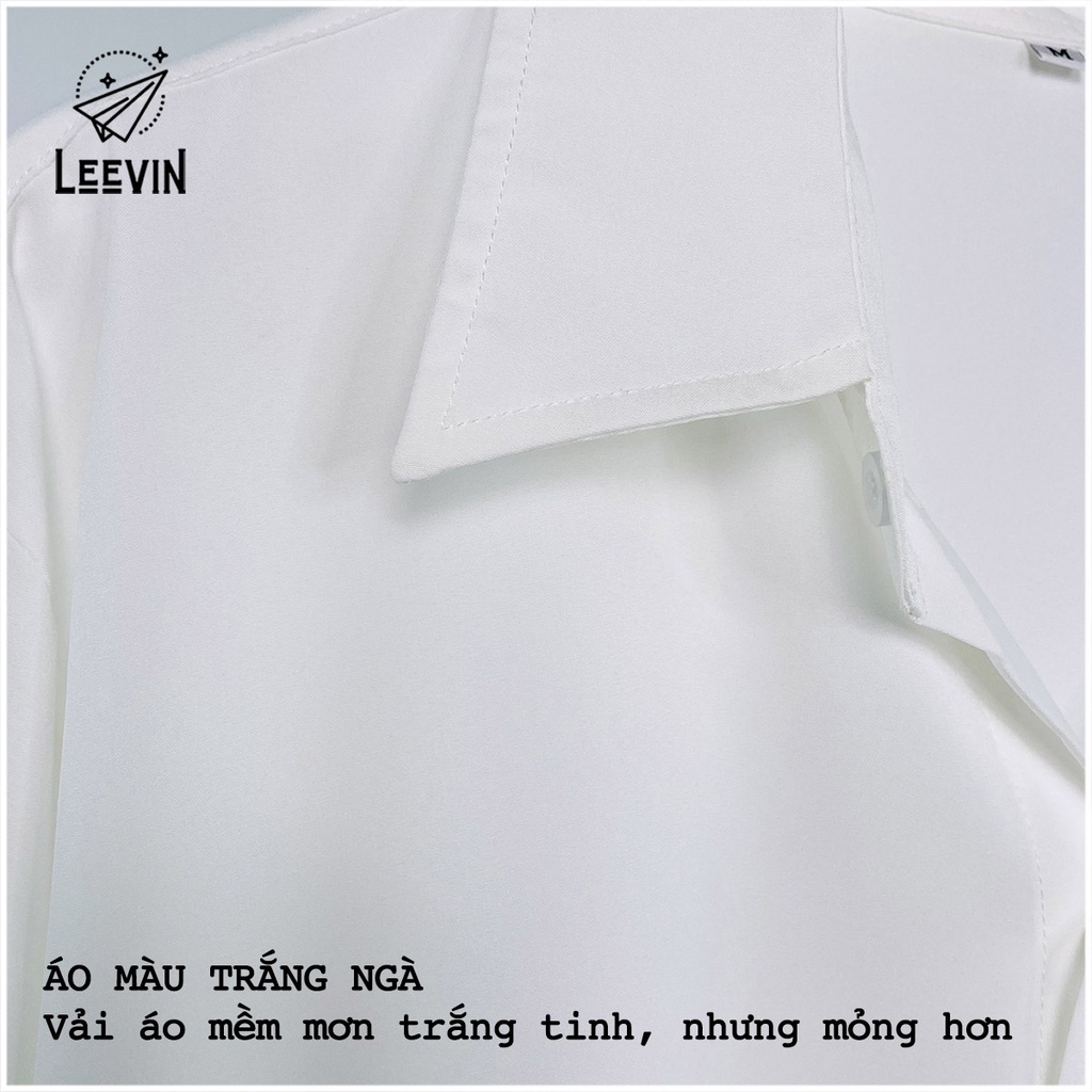 Áo Sơ Mi Nữ Form Rộng TRƠN Basic Unisex Dài Tay Trắng và Đen Kiểu áo sơ mi nữ Bigsize suông HACHIKI