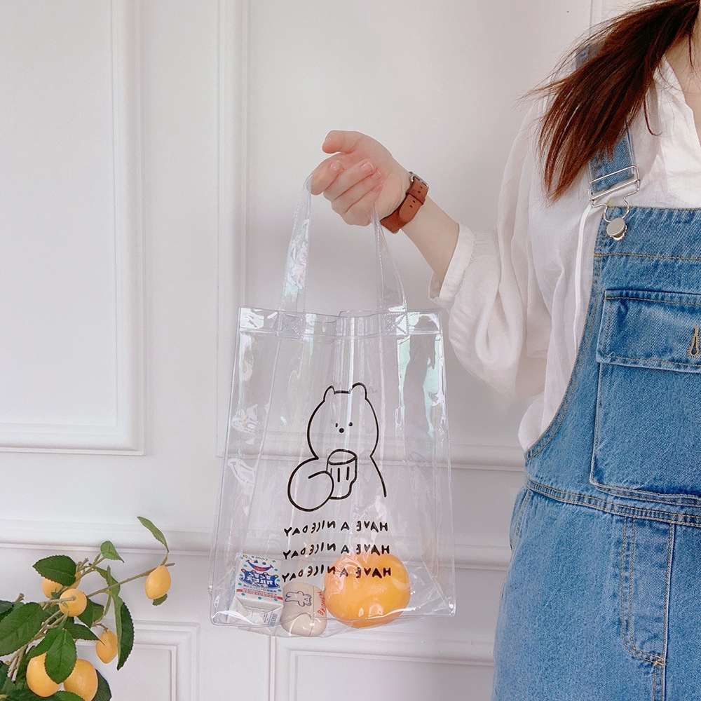 Túi xách thời trang trong suốt họa tiết dễ thương dành cho nữ | BigBuy360 - bigbuy360.vn