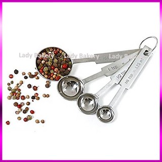 Bộ thìa đong inox cao cấp 4 chiếc - Lady Bakery