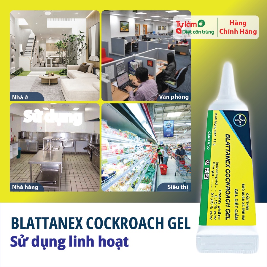 Gel Đặc Trị Gián Đức Và Gián Mỹ BLATTANEX COCKROACH GEL BAYER, Không Mùi, Hiệu Quả Nhanh Chóng