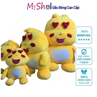 Gấu Bông Ong Vàng - Qoobee Gối Ôm Hình Thú Khủng Long Ong Vàng Mềm Mịn Siêu Đáng Yêu Nhiều Size - GB08