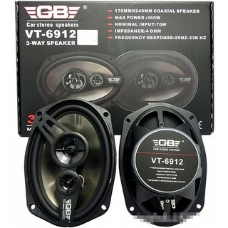 Bộ 2 loa bầu dục 6x9 inch đồng trục GB VT-6912 hai đường tiếng âm thanh