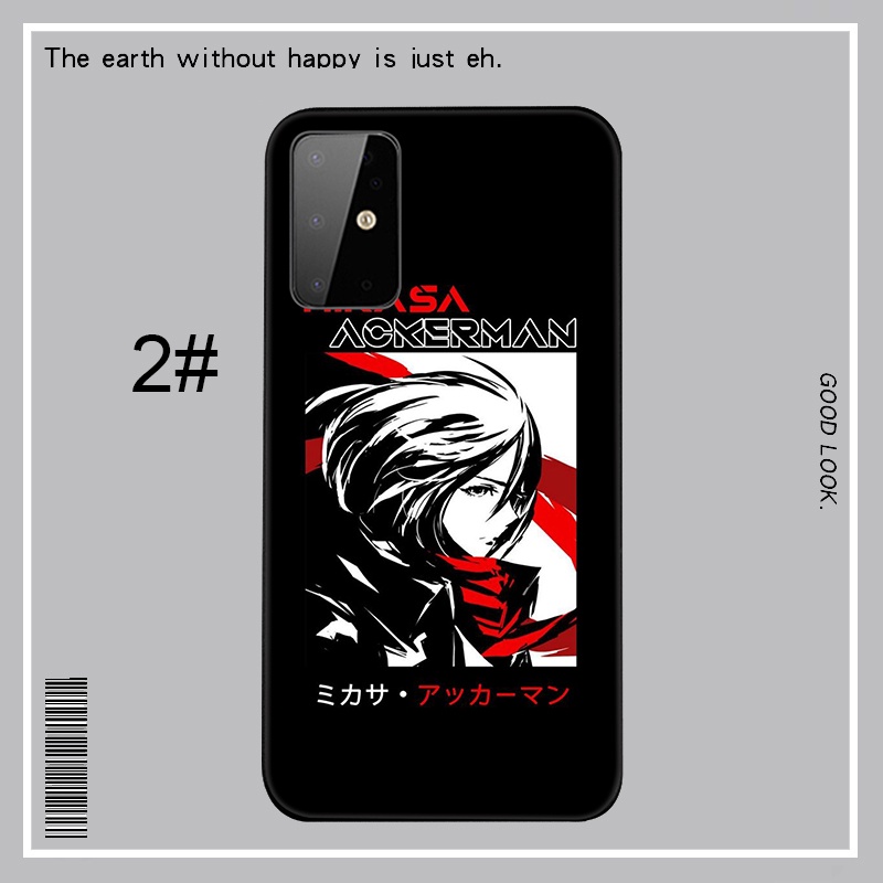 Ốp điện thoại silicone mềm họa tiết Attack on Titan Mikasa Ackerman cho Samsung Galaxy A9 A8 A7 A6 A8+ A6+ Plus 2018 Quantum 2 M20 M30