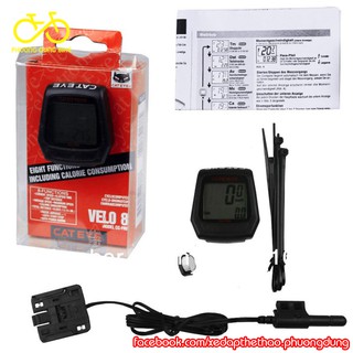Đồng hồ đo tốc độ xe đạp Cateye Velo 8