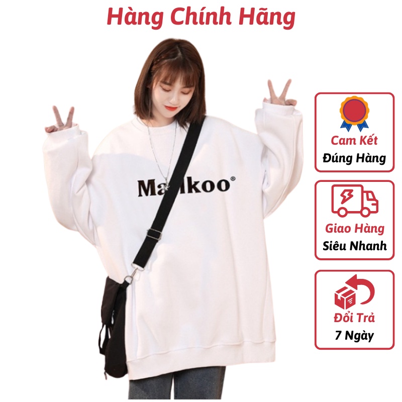 Áo Sweater In Mailkoo  - Áo Hoodie, dù nữ unisex form rộng Dài Tay Nam Nữ SW1