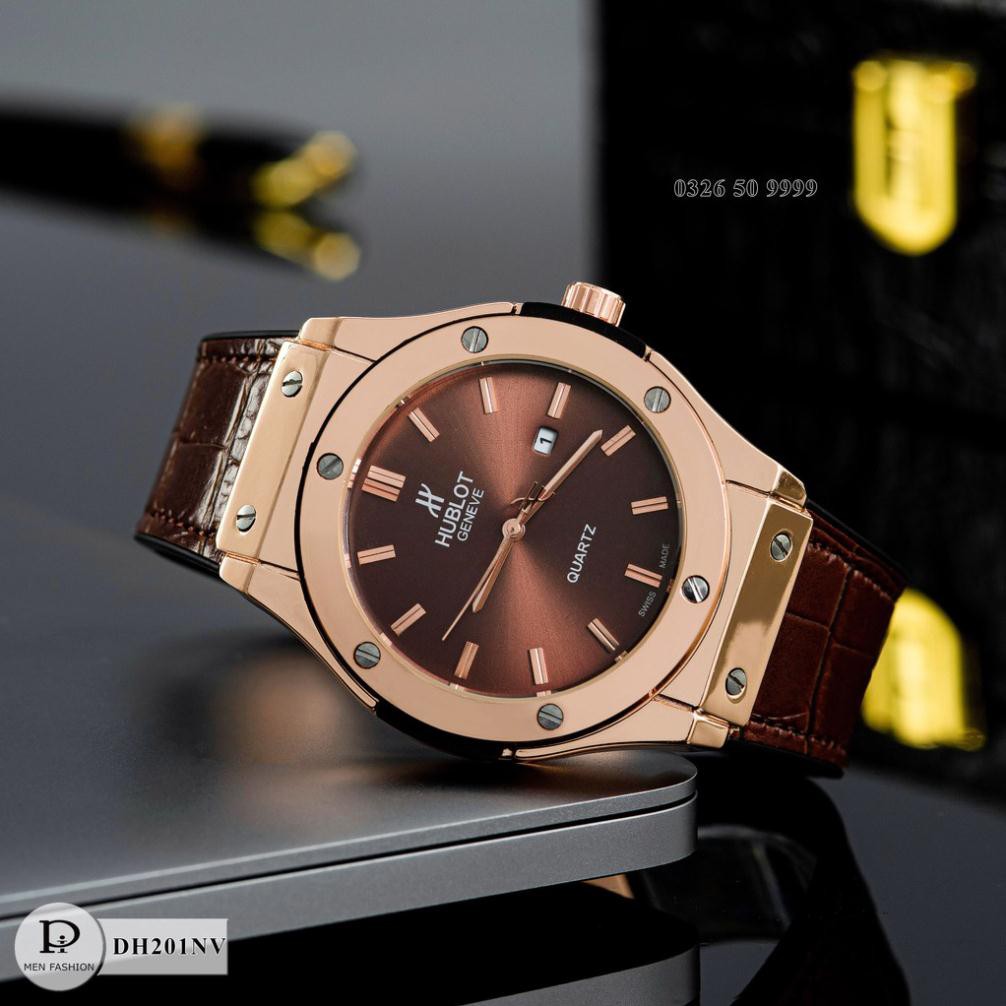 [Siêu Phẩm 2021] Đồng hồ nam Hublot - máy pin kim thể thao, tặng vòng tay bảo hành 12 tháng DH201 - Shop6906