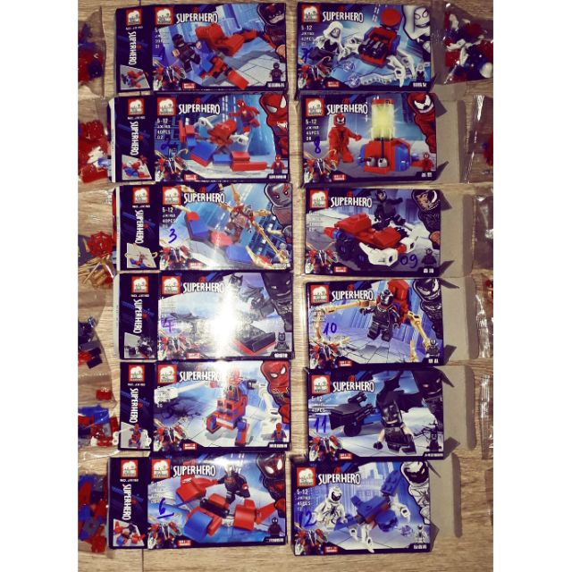 Combo 12 hộp lắp ráp Lego SuperHero 1153 trọn bộ