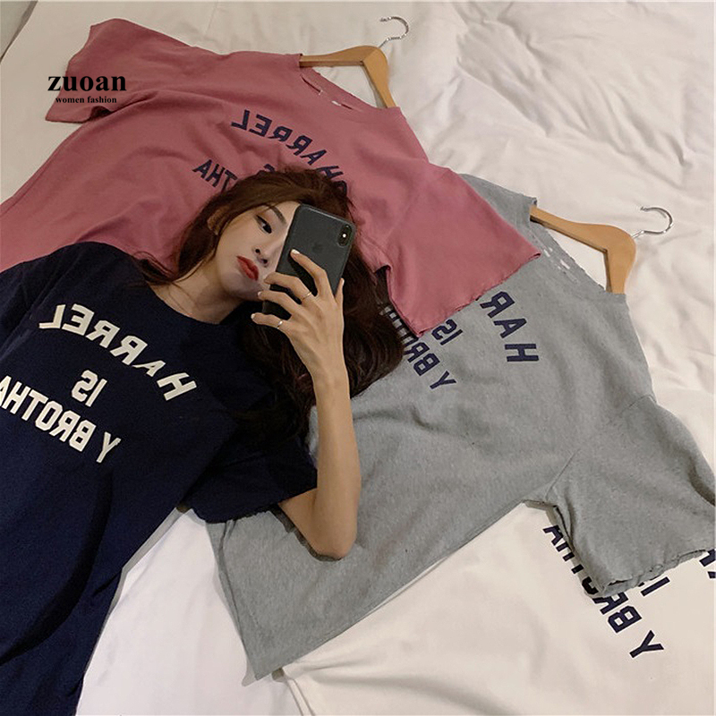 SUXI Áo Thun Tay Ngắn Dáng Rộng Xinh Xắn Dành Cho Nữ