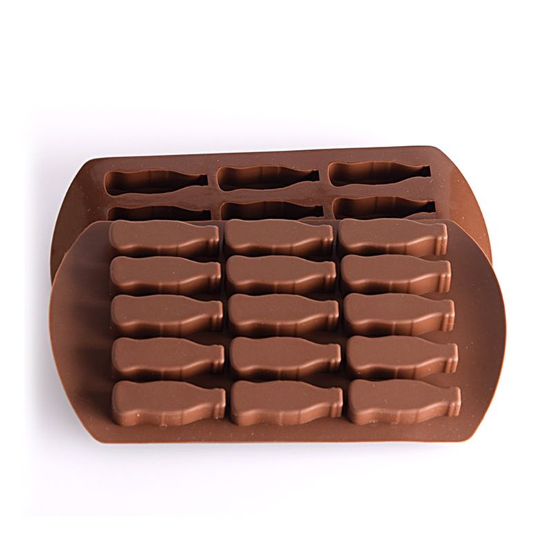 Khuôn Silicone 15 Ngăn Tạo Hình Chai Rượu Vang DIY