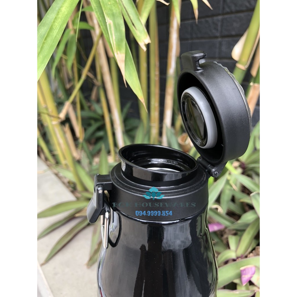 [ LOCK&amp;LOCK ] Bình Giữ Nhiệt Lock&amp;Lock Wave Bottle LHC4150BLK 600ml - Đen, đỏ