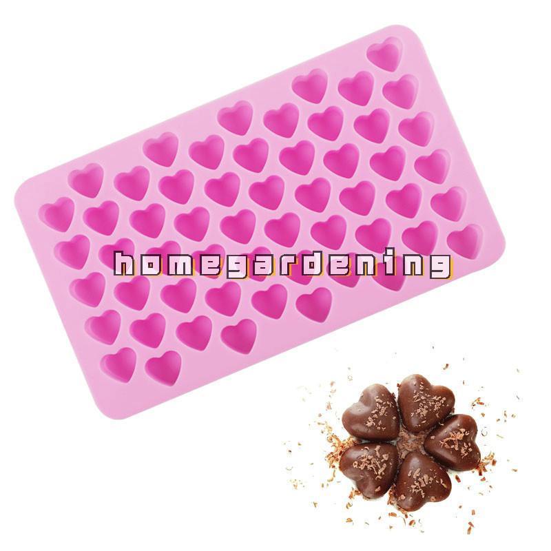 Khuôn Silicone 55 Lỗ Tạo Hình Trái Tim 3D Trang Trí Bánh