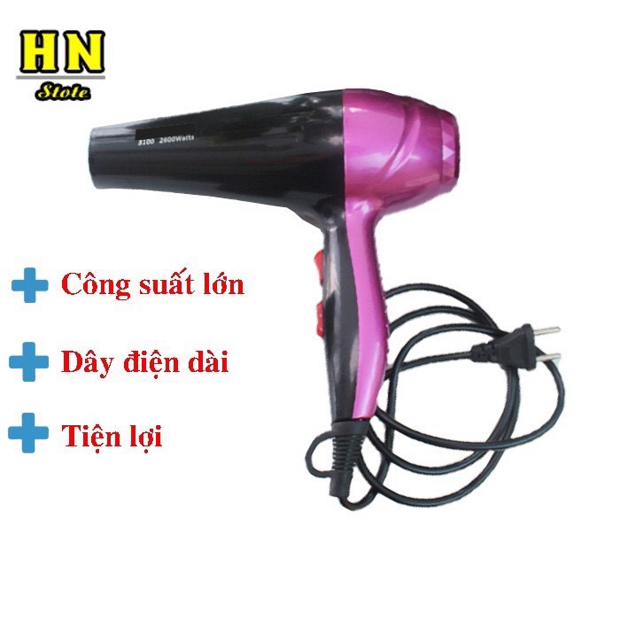 Máy sấy tóc 2 chiều công suất 2800w, máy sấy tóc nóng lạnh chạy êm khỏe