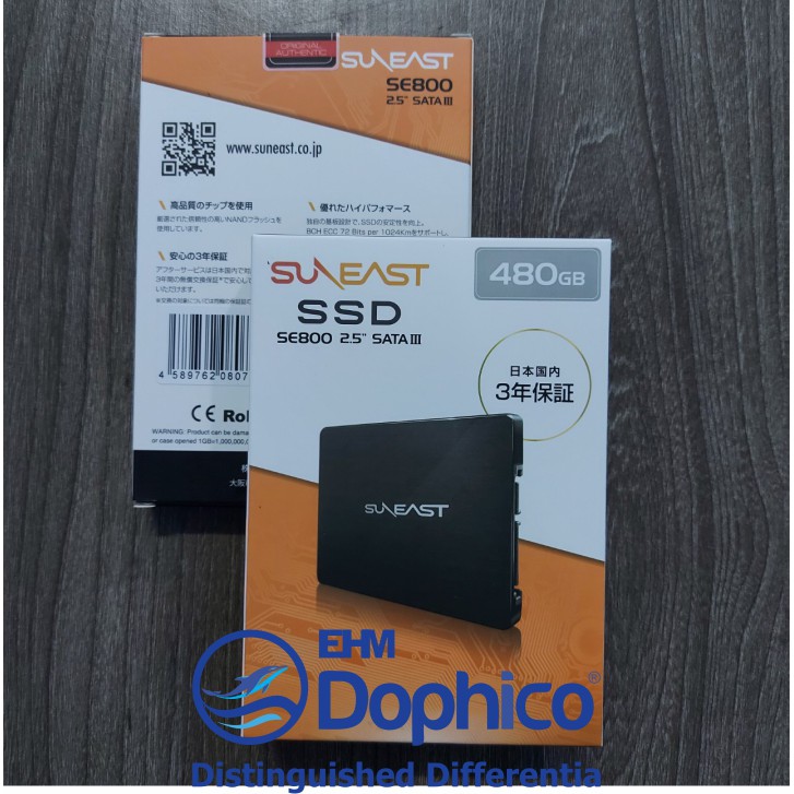 Ổ cứng SSD SunEast 480GB nội địa Nhật Bản – CHÍNH HÃNG – Bảo hành 3 năm – Tặng cáp dữ liệu Sata 3.0