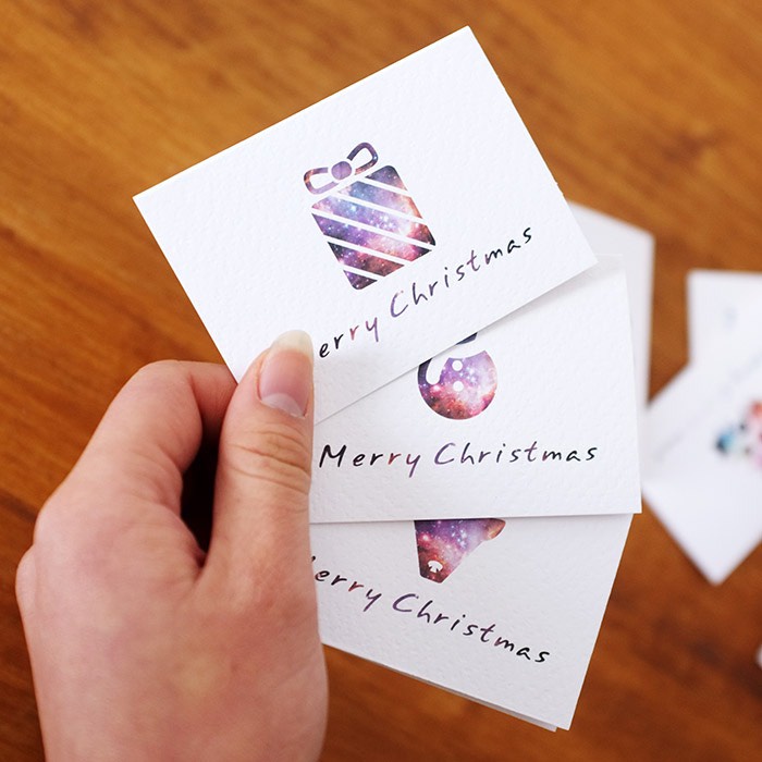 [có bao thiệp] Thiệp Merry Christmas mini giấy mỹ thuật cao cấp
