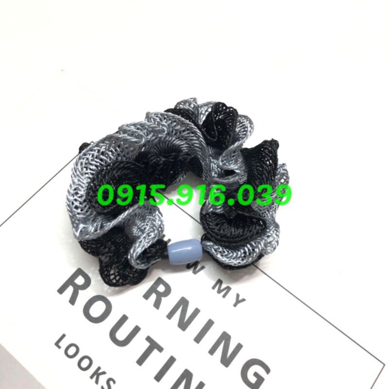 Buộc Tóc Tai Bèo Vải Ren Phối Màu