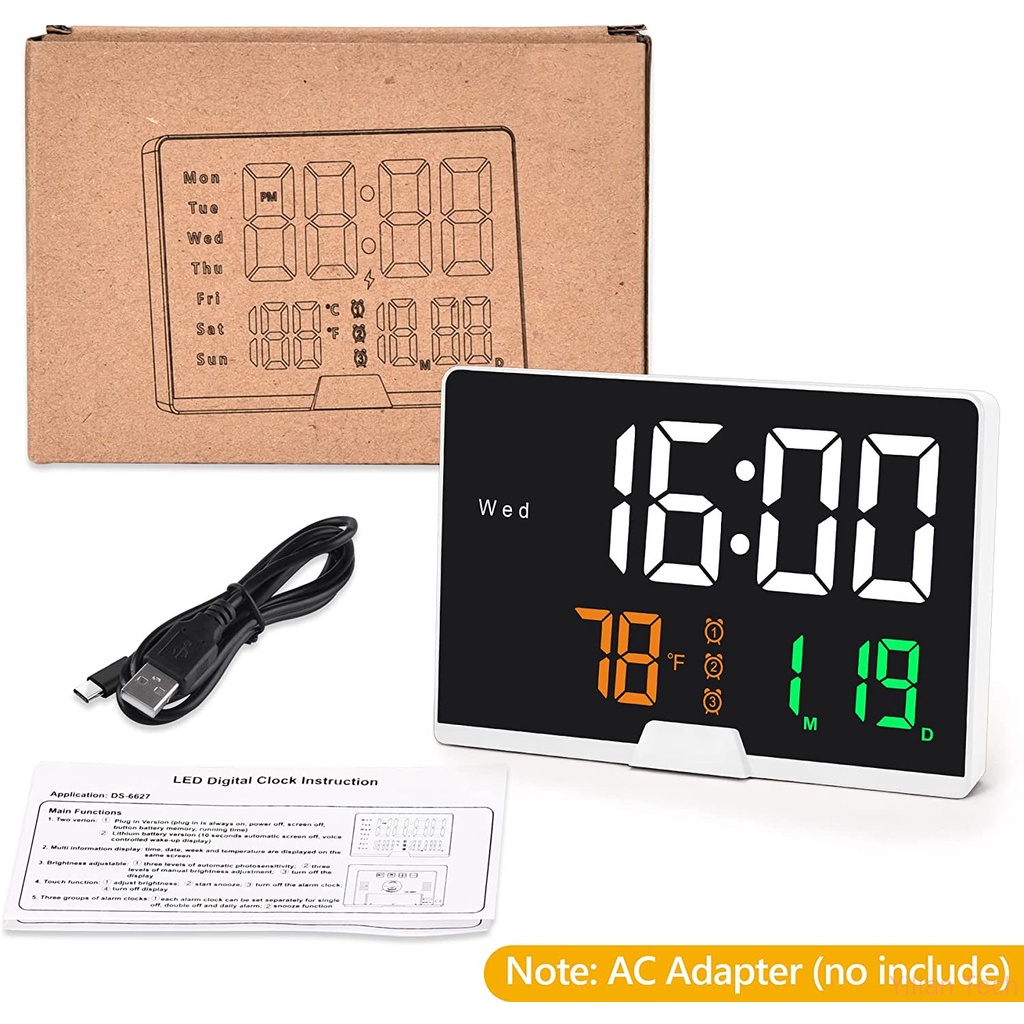 Đồng Hồ Báo Thức Kỹ Thuật Số 5 Cấp Độ Có 3 Đồng Hồ Báo Thức Tiện Dụng
